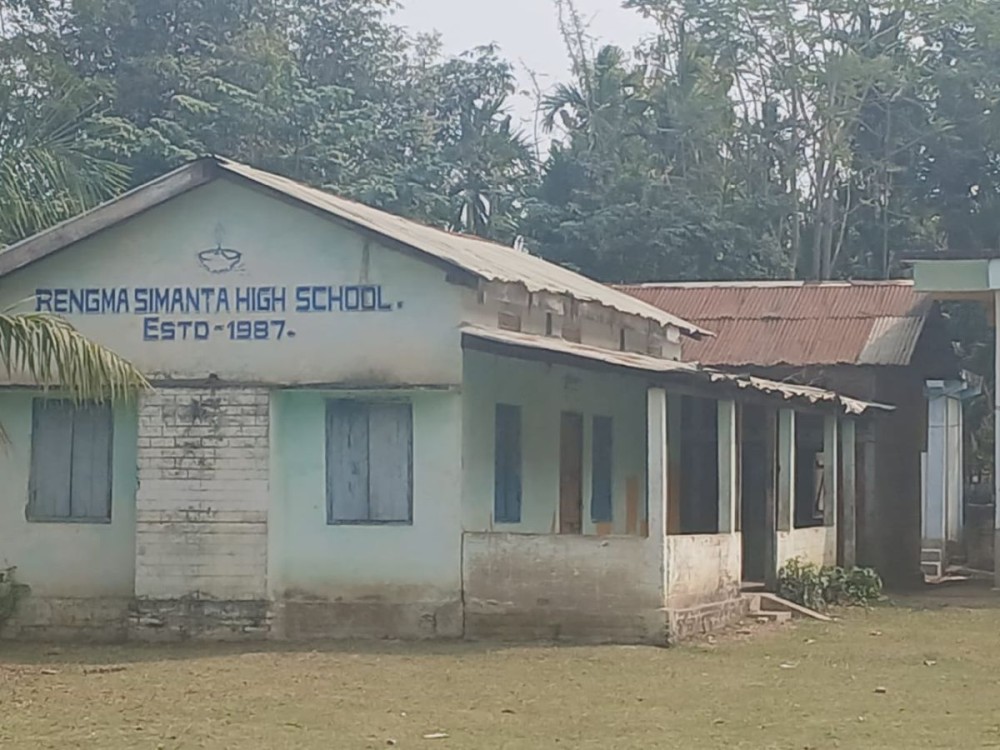 Rengma Simanta High School, Uriamghat, Gologhat falling under Rengma Reserve Forest, Assam.